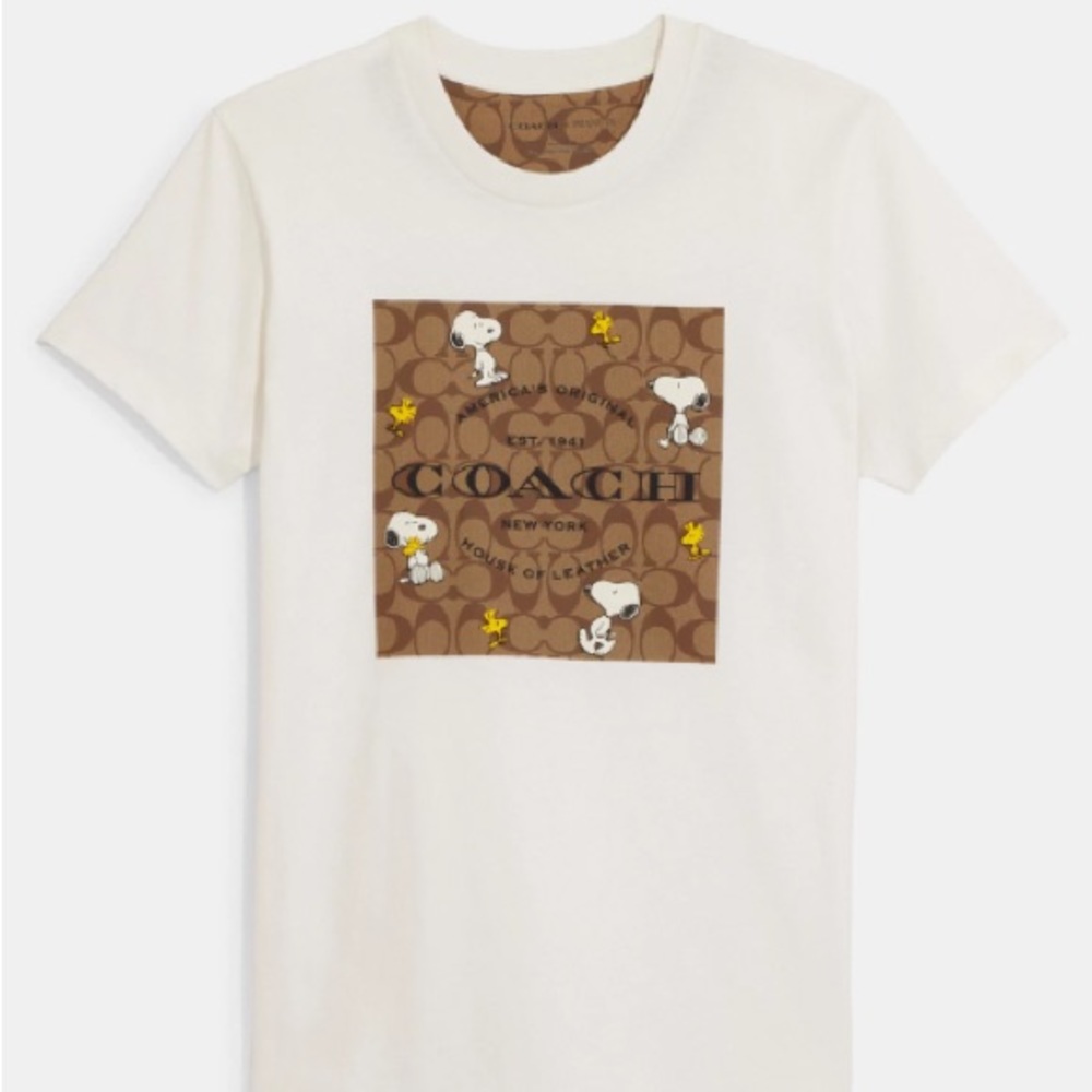 Coach x Peanuts Snoopy T shirt size S NWT